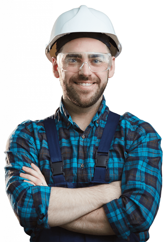 Technicien plombier Oliveira Plomberie souriant